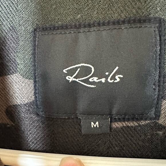 Rails Womens Medium Button Down Shirt Blouse Green Brown Camo Lightweight Travel - Picture 4 of 9